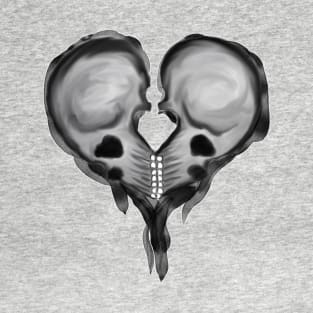 Dripping Skull and Heart T-Shirt